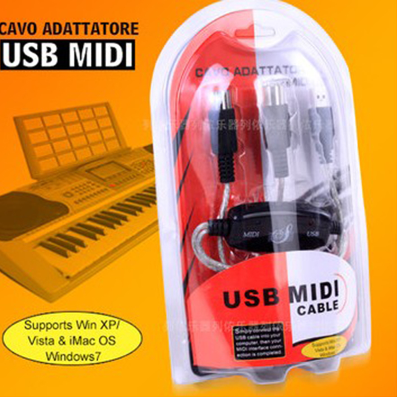 MIDI线5针音乐编辑线MIDI转USB线MIDI键盘乐器电子琴电鼓电钢琴线 - 图1