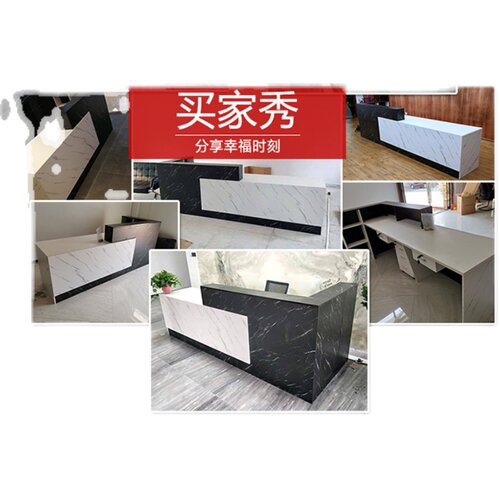 成都公司前台接待台办公吧台收银简约现代美容院酒店咨询桌服务台 - 图3