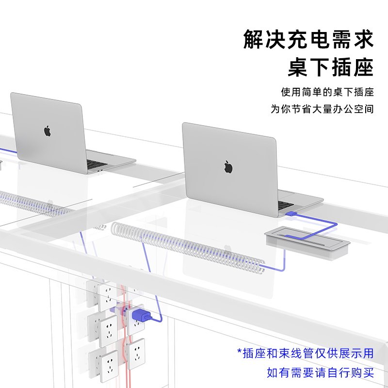 会议桌长桌简约现代办公桌培训小型白色洽谈办公桌会议室桌椅组合