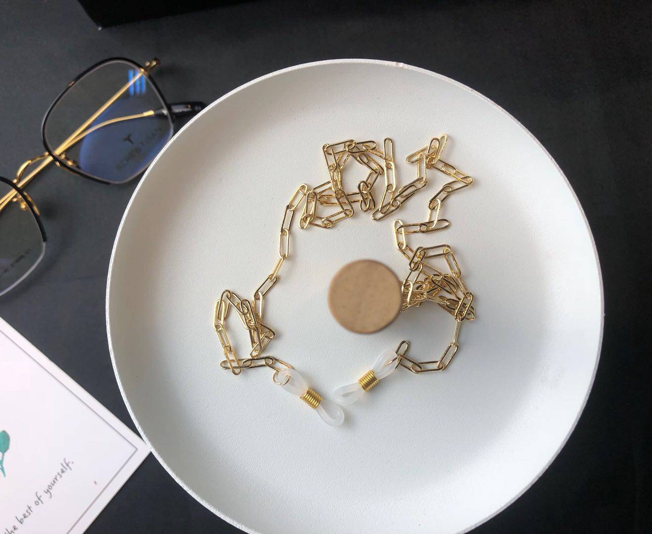 HMBVS小直径合金可当项链女士复古简约眼镜链 金属防滑眼镜绳,淘宝优惠券,粉丝福利购,淘宝优惠卷