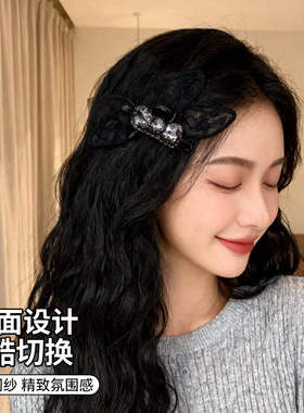 黑色精灵耳后发夹刘海夹侧边夹AB