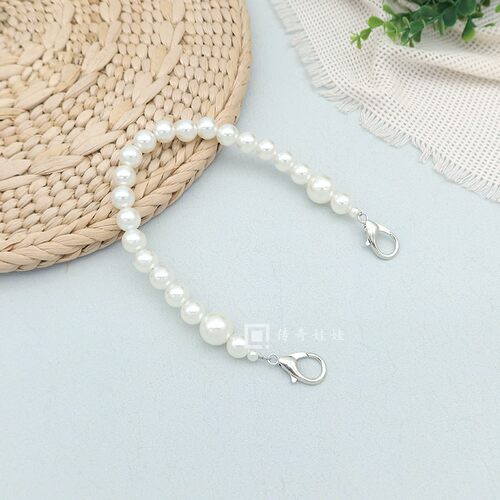 手工珍珠链串珠包链条编织包手提链水杯链手机挂链手拎包替换包带 - 图2