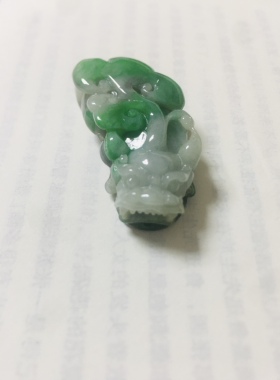 缅甸A货天然翡翠玉 绿貔貅挂件 新鲜出炉净货