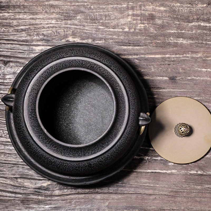 鬼面风炉铸铁壶炭炉煮茶日式复古铁釜煮茶炉碳炉室内取暖摆件茶具,淘宝优惠券,粉丝福利购,淘宝优惠卷