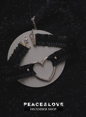 原宿暗黑软妹子蕾丝气质街拍港风choker摇滚朋克项圈脖带颈带饰品