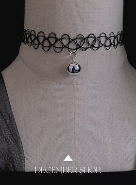 夏季新款纹身锁骨链简单基础摄影配搭弹力choker项圈颈带八卦太极