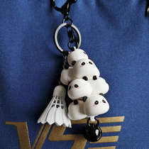 Cute Favorites Stacked Leds Animals Badminton Key Buckle Hanging Accessories Lovers Gift ball Badminton Bag Pendant