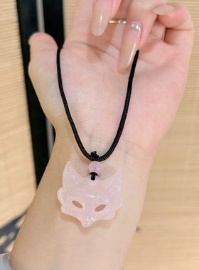 国风面具狐面美学狐狸编织守护吊坠男女项链情侣闺蜜新款国风礼物