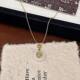 Fortune and Peace Buckle Necklace for Women Chinese Style Chalcedony Pendant Simple Light Luxurious Niche Design Mother's Day Gift