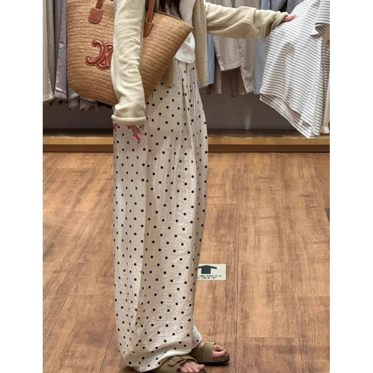 大碗plus定制大码女装微胖mm波点亚麻阔腿夏高腰宽松显瘦遮挎长裤,淘宝优惠券,粉丝福利购,淘宝优惠卷