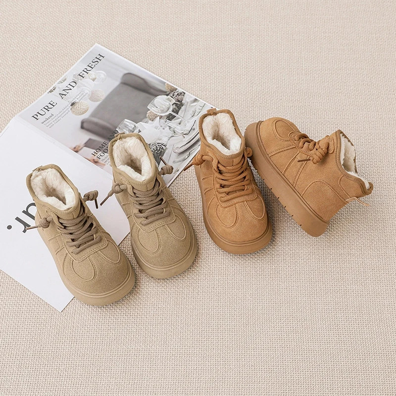 真皮儿童棉鞋2025冬季新款小女孩卡皮巴拉雪地靴加绒加厚防滑棉靴,淘宝优惠券,粉丝福利购,淘宝优惠卷