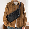 Back step genuine leather casual simple men's crossbody bag personality