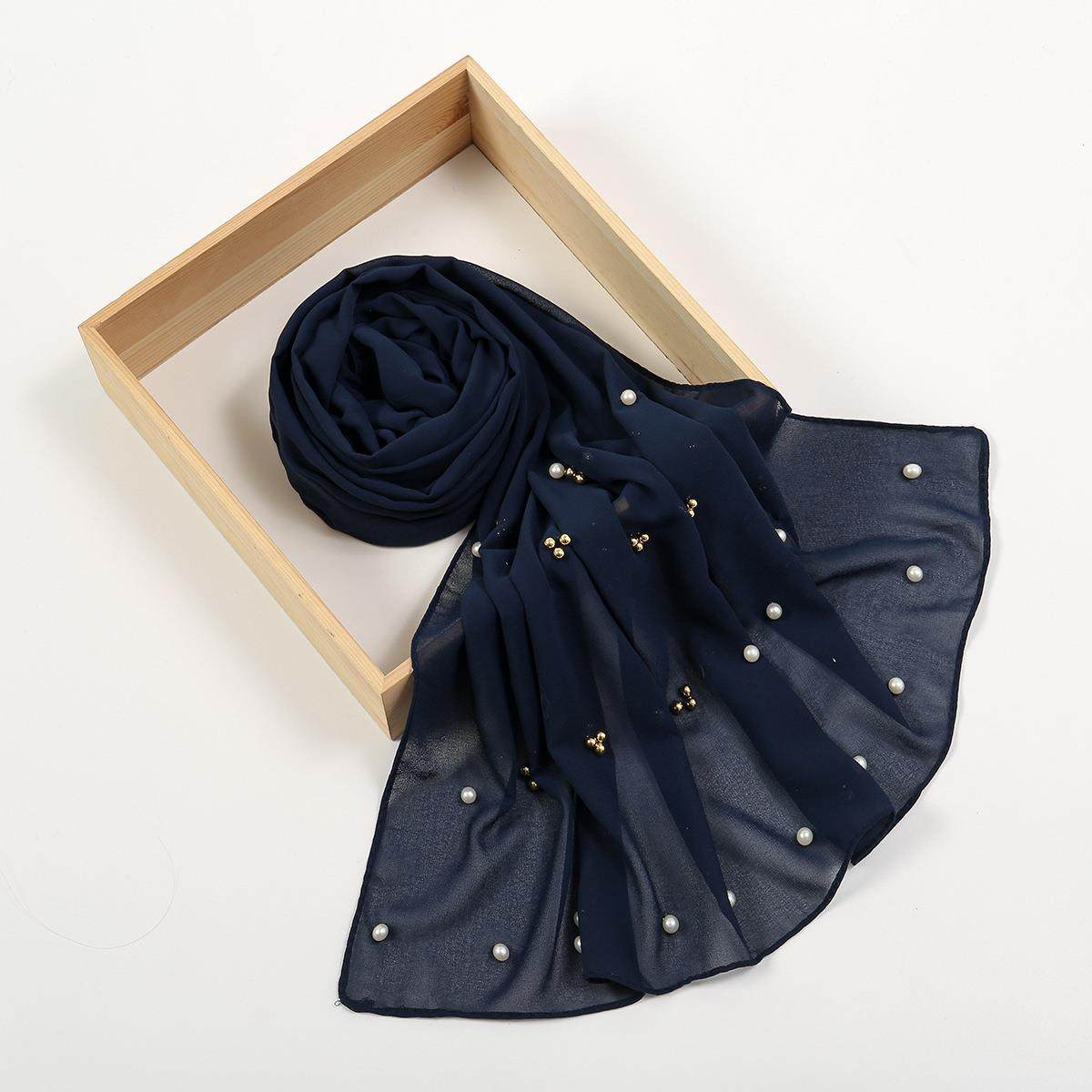 新款钉珍珠雪纺围巾 马来西亚包头巾雪纺盖头巾女士丝巾,淘宝优惠券,粉丝福利购,淘宝优惠卷