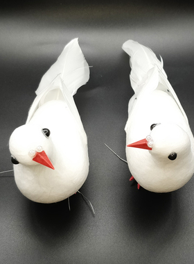 仿真和平鸽子展翅白鸽园林装饰鸟