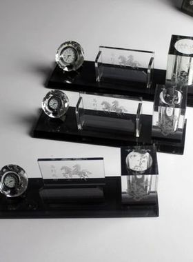 水晶商务实用摆件笔筒毕业纪念品