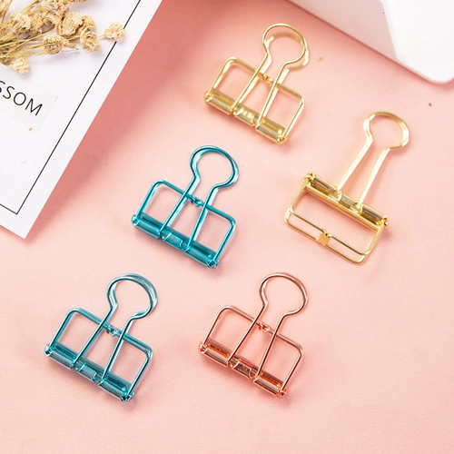 Большой металлический золотой маленький смешанный комплект, свежие милые креативные ретро очень большие канцтовары, фиксаторы в комплекте