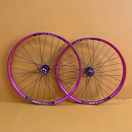 24寸26/27.5/29寸炸街120响4培林快拆碟刹铝合金山地自行车轮组