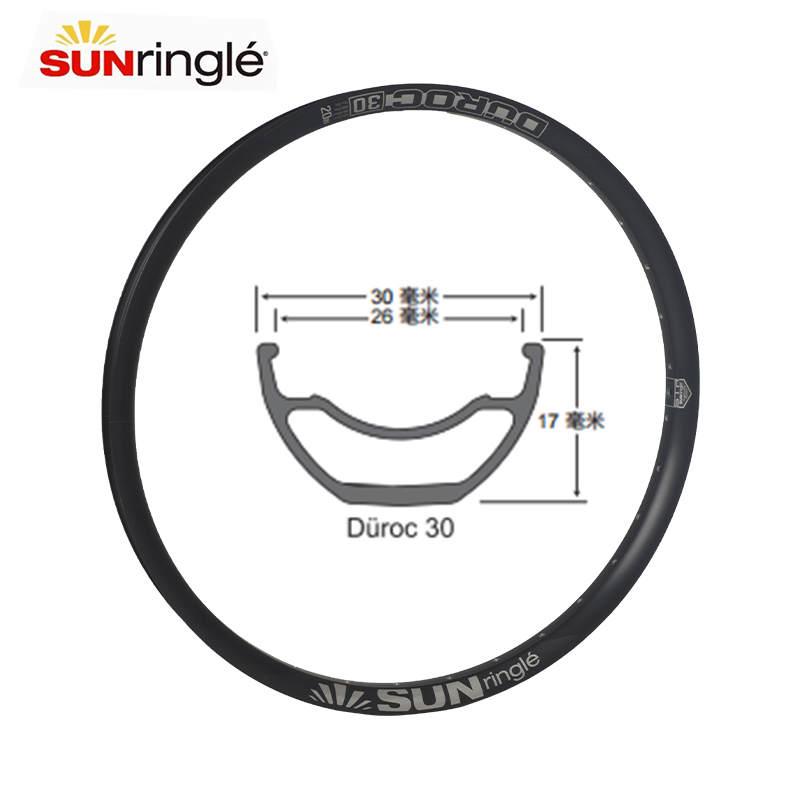 sunringle太阳圈DUROC 30准真空车圈24寸 20寸406 32孔碟刹轮圈铝 - 图0