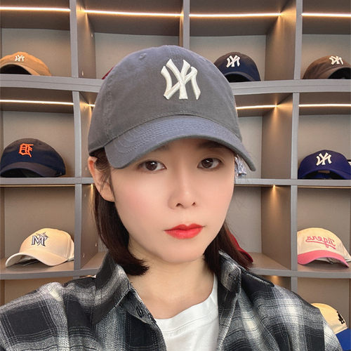 MLB帽子女韩国正品遮阳棒球帽大标宽帽檐男LA鸭舌帽NY洋基队CP66 - 图2
