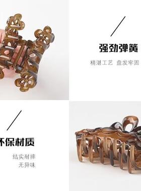 树脂牛筋耐摔抓夹大号鲨鱼夹洗澡冲凉夹后脑勺盘发抓发卡子头饰品