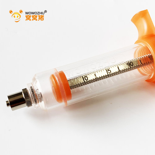 窝窝猪 橙色TPX尼龙塑钢注射器兽用针筒猪牛羊10ml 20ml 30ml50ml - 图2