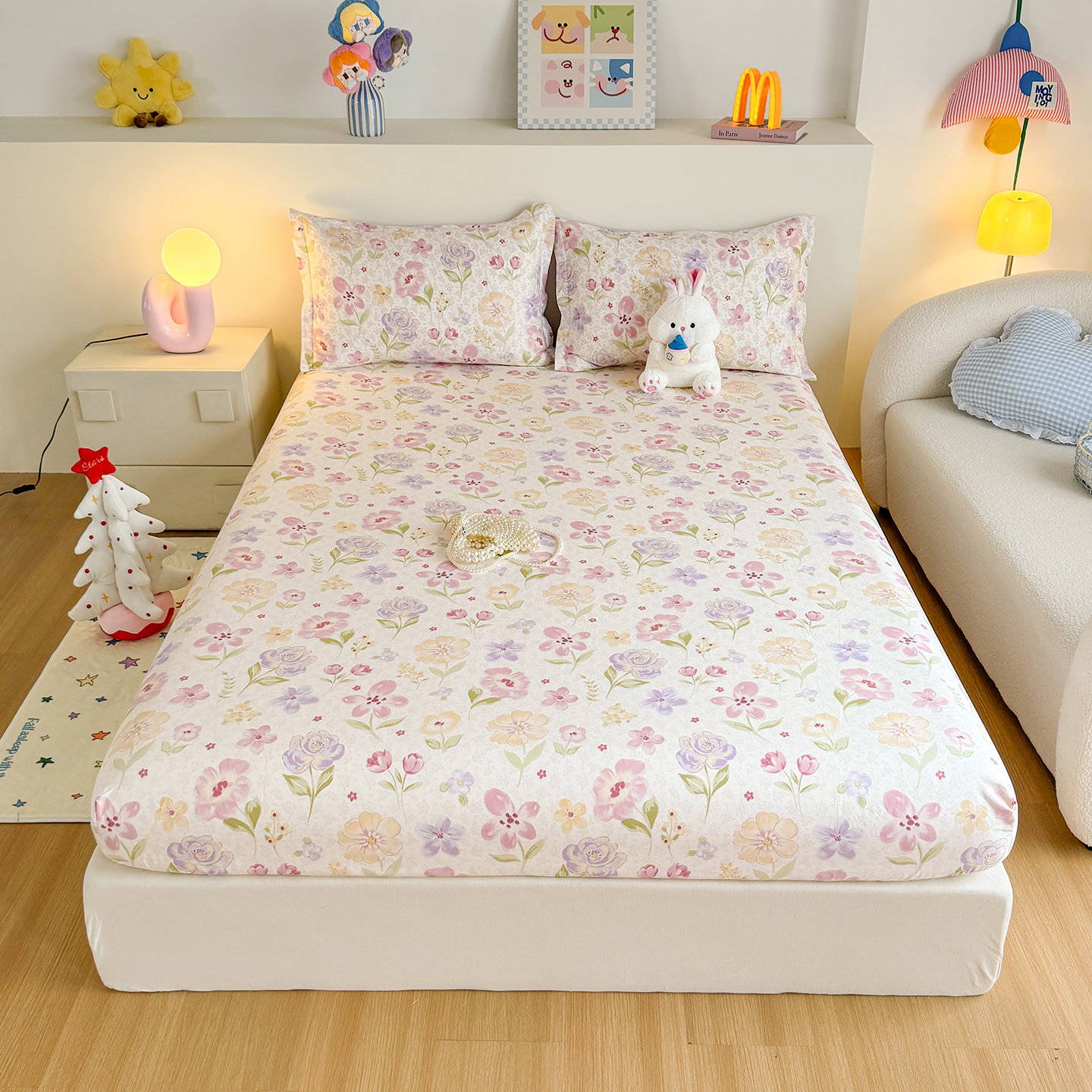 全棉1米35床品2米x2米2大床床笠2米乘2米2 135x200 180cmx200cm - 图3