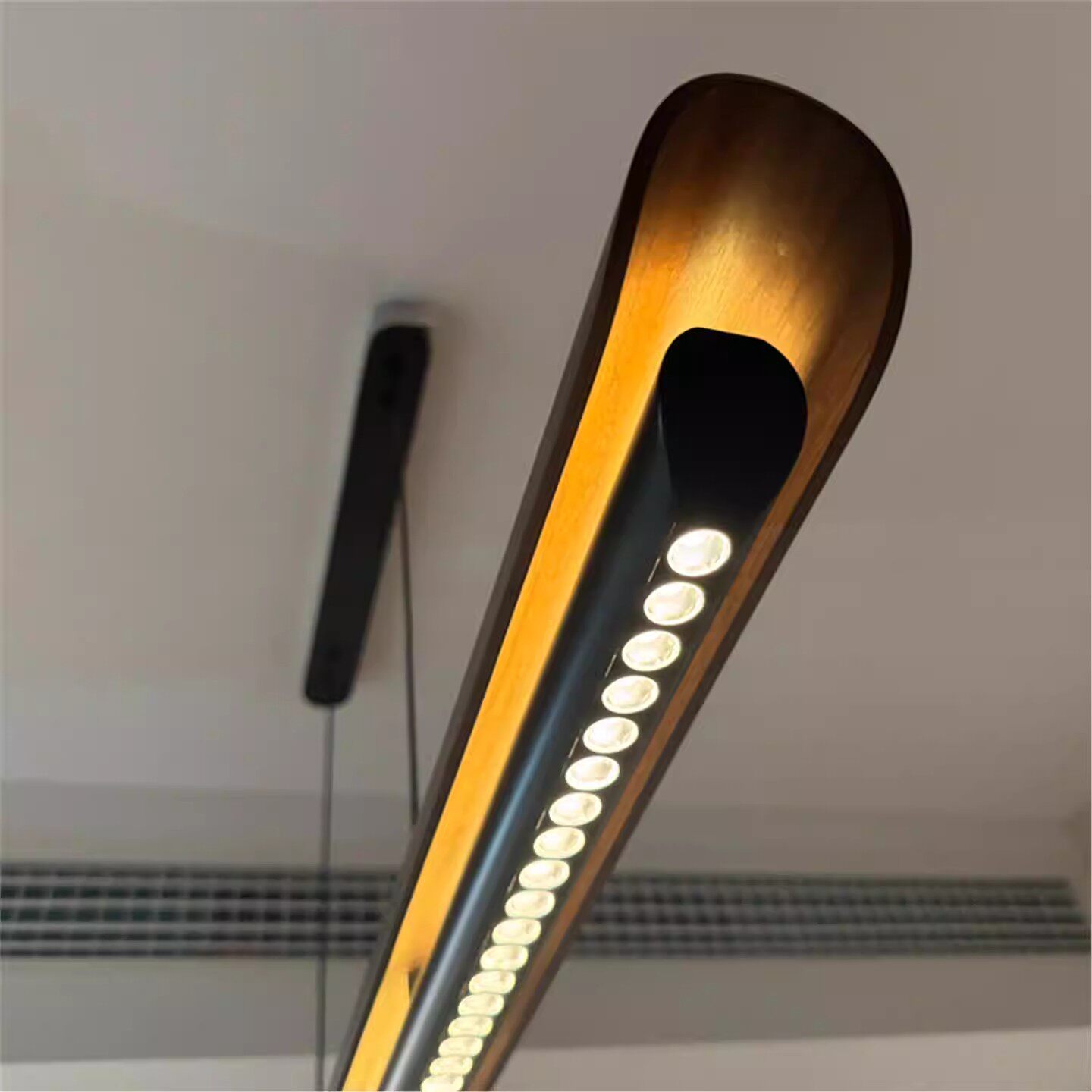 设计师款观月餐厅吊灯意式极简高级木纹餐桌茶室岛台吧台长条灯具,淘宝优惠券,粉丝福利购,淘宝优惠卷