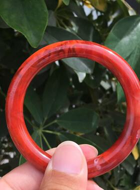 天然南红玛瑙平安镯女款56MM