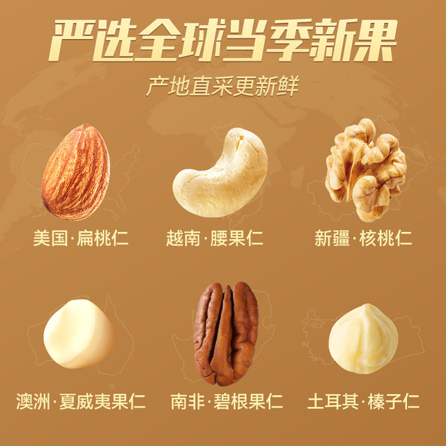 Wolong Daily Pure Nuts 600g Mixed Nuts No Additive Roasted Seeds Snacks Nutritional Healthy Leisure Small Package