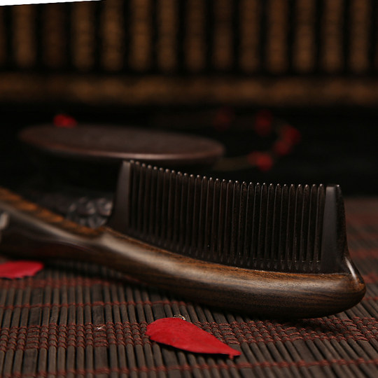 白象梳篦 天然沉贵宝镶嵌贝壳大号木梳子刻字礼物礼盒装送男女友