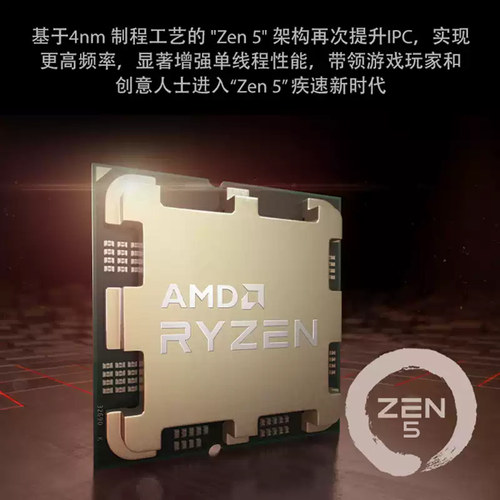 amd锐龙R9 9950X3D/9950X/R7 9800X3D/9700X/9600X盒装CPU搭华硕ROG X870HERO/重炮手/B850吹雪主板板U套装 - 图1