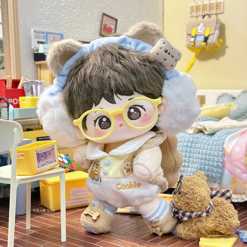 20cm棉花娃娃衣服小熊饼干可爱连体衣爬爬服耳罩套装着替换装娃衣,淘宝优惠券,粉丝福利购,淘宝优惠卷