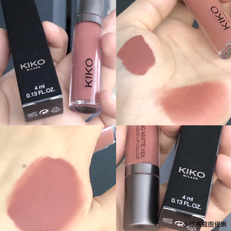 现货KIKO Lasting Matte veil雾面哑光持久唇釉奶咖色01 02 4ml-图2