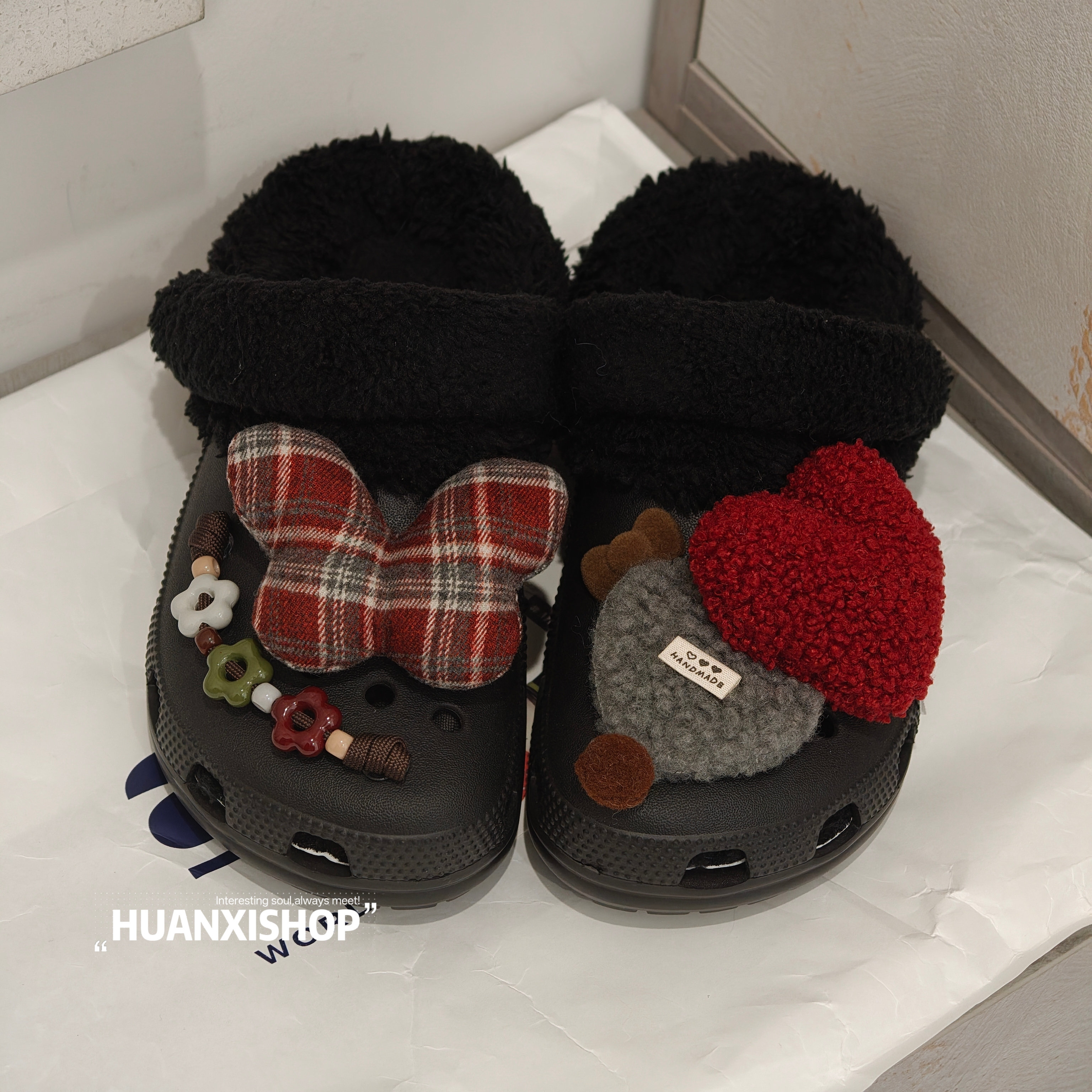 安娜的花园丨冬季洞洞鞋鞋鞋花可爱鞋扣百搭红色鞋面装饰扣卡骆驰,淘宝优惠券,粉丝福利购,淘宝优惠卷