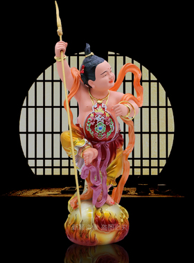 树脂哪吒三太子佛像摆件