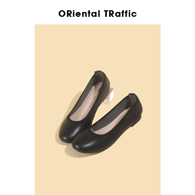 ORTR女鞋单鞋女气质浅口芭蕾舞一脚蹬大码平底蛋卷鞋,淘宝优惠券,粉丝福利购,淘宝优惠卷