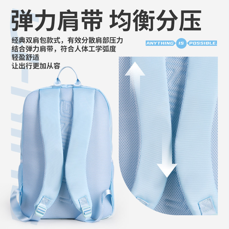 Li Ning backpack schoolbag female junior high school high school college student