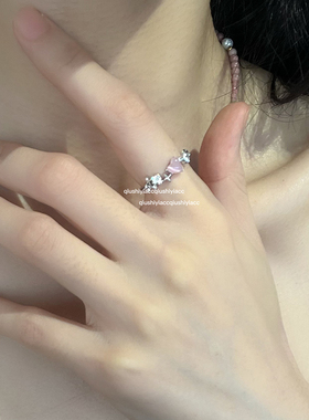 其他女铜合金日韩爱心开口戒