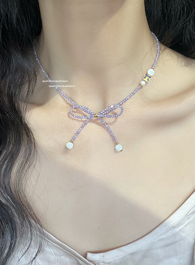 其他仿水晶仿水晶女蝴蝶结项链