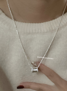 秋十一Acc 小蛮腰~小众高级感拉丝磨砂纹理感项链百搭毛衣链