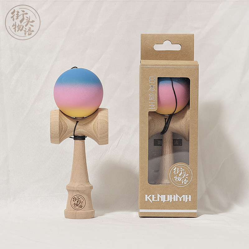 街头物语 专业 剑玉 kendama 日本比赛技巧球剑球 标准竞赛尺寸 - 图1