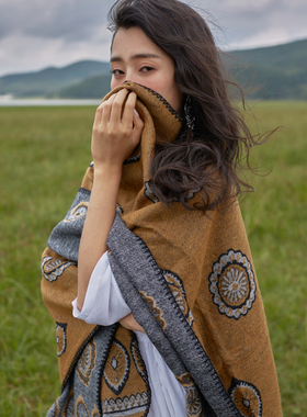 保暖披风拍照绝美多功能斗篷围巾