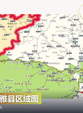 浦北县区域图 现代简约装饰画 办公室挂画 定制地图挂图