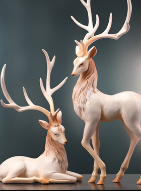 【鹿灵守心】麋鹿摆件家居高级感