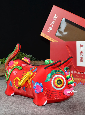 五毒布老虎民间工艺品枕头宝宝