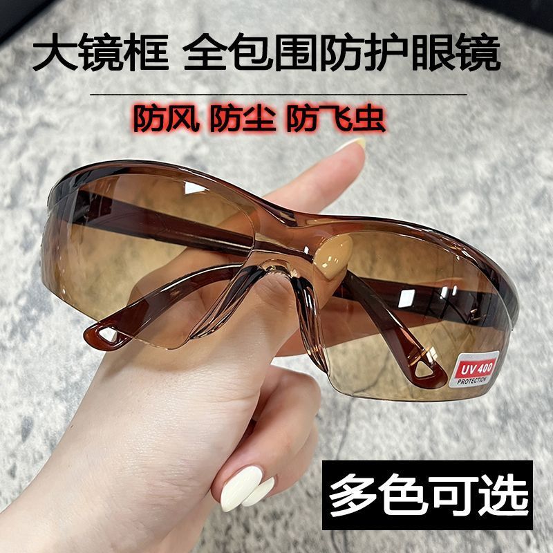 防风眼镜劳保镜防沙防灰尘透明框护目镜男女挡风骑行眼镜防护眼镜 - 图2