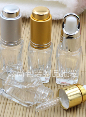 方形透明精油瓶子香水精华玻璃