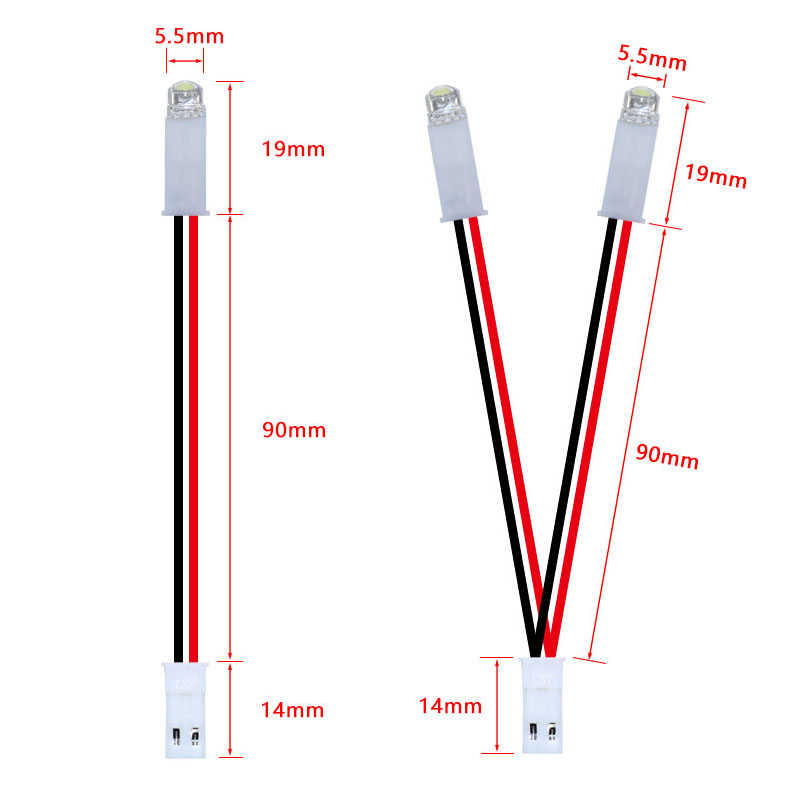 5MM超高亮发光二极管5V LED带线灯珠模型装饰玩具车指示灯发光led - 图1