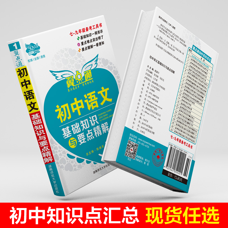 新版翼点通初中语数英物化生地政史文言文初一初二初三上下册均适用七八九年级中考备考工具书正版现货初中知识点汇总 - 图0