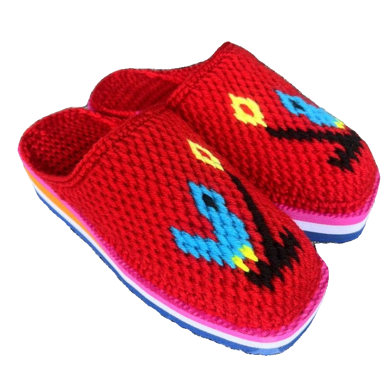 冬季纯手工编织男女居家毛线鞋结婚拖鞋成品保暖防滑毛线拖鞋成品,淘宝优惠券,粉丝福利购,淘宝优惠卷